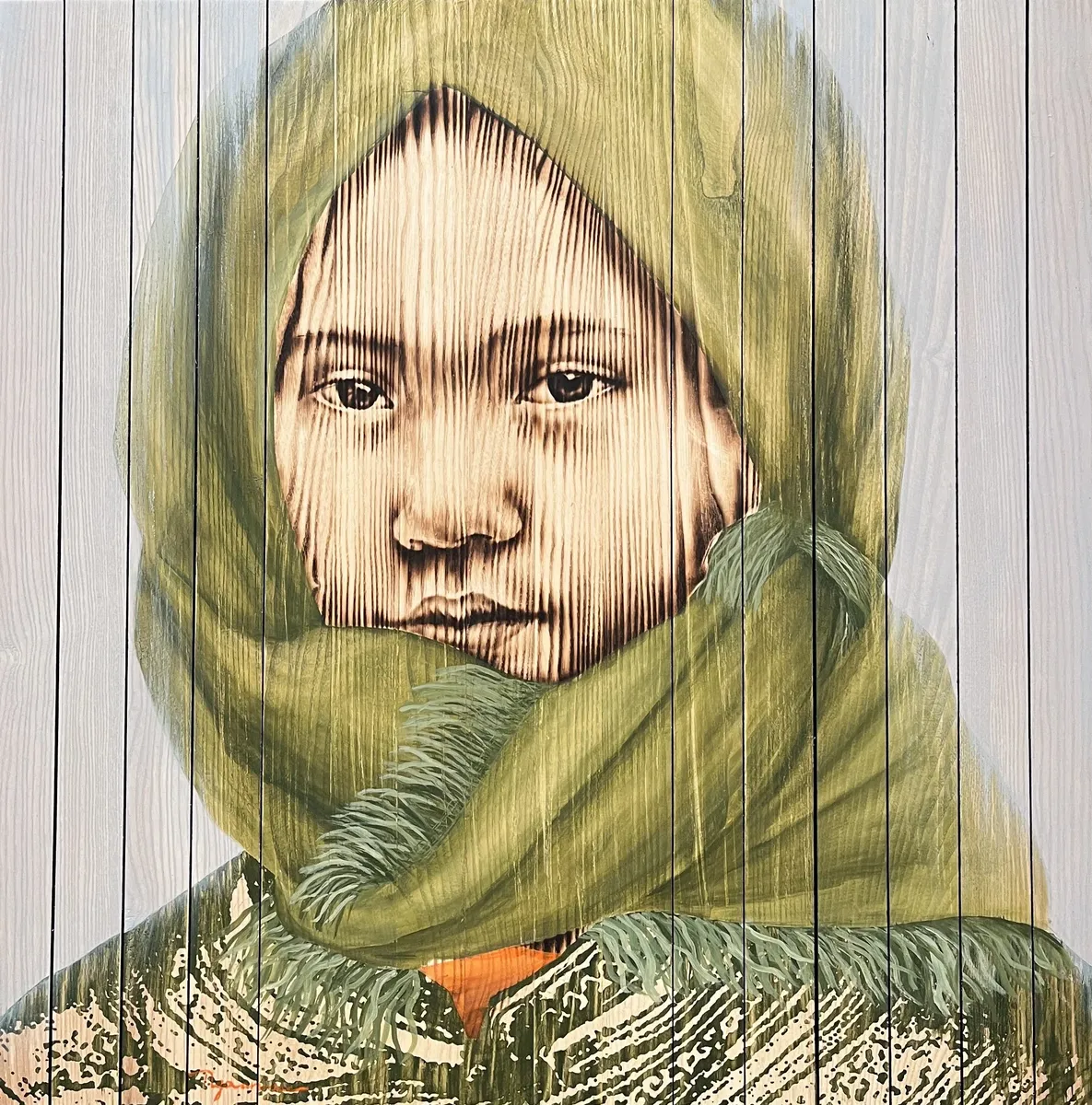 Highland Girl with the Green Scarf